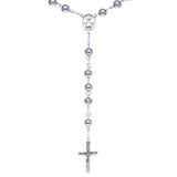 Men's Stainless Steel Rosary Necklace