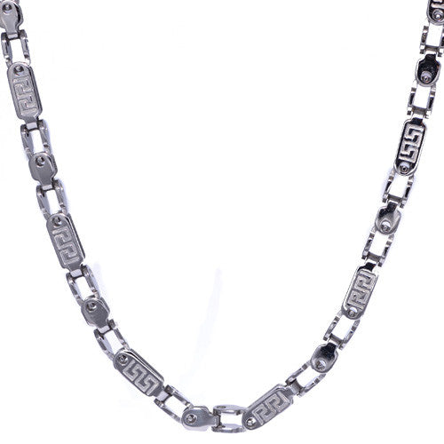 Men's Greek Design Stainless Steel Chain