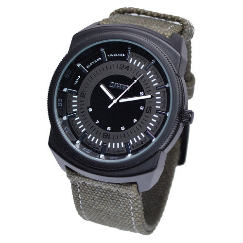 Army Green Black Face Watch for Men