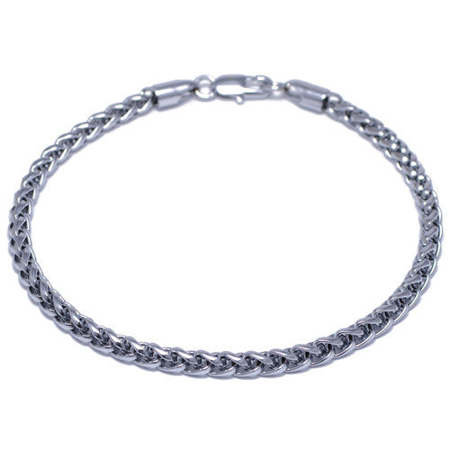 Men's 4mm Silver Plated Franco Bracelet