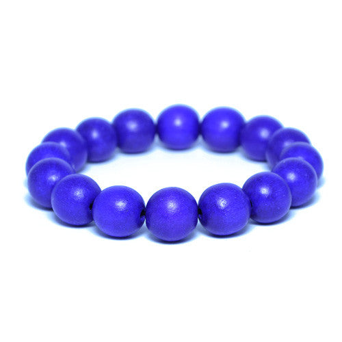 Purple Wooden Bead Bracelet