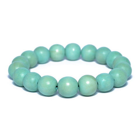 Men's Turquoise Wooden Bead Bracelet