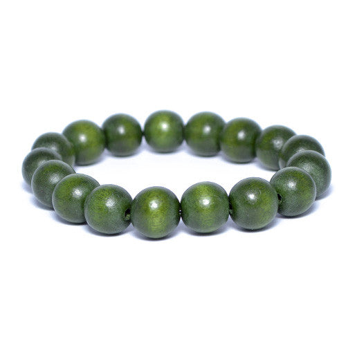 Men's Dark Forrest Wooden Bead Bracelet