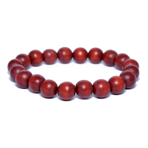 Rust Brown Wooden Bead Bracelet