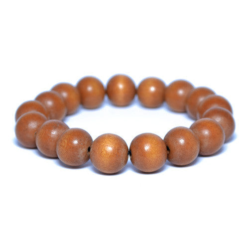 Light Brown Wooden Bead Bracelet
