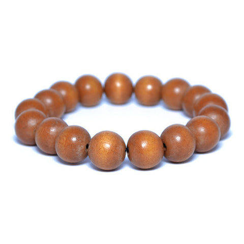 Light Brown Wooden Bead Bracelet