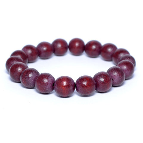 Men's Dark Brown Wooden Bead Bracelet