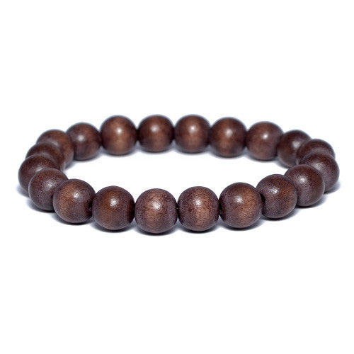 Mocha Brown Wooden Bead Bracelet