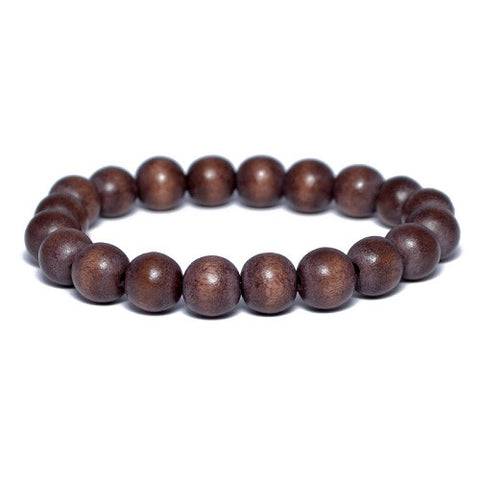 Mocha Brown Wooden Bead Bracelet