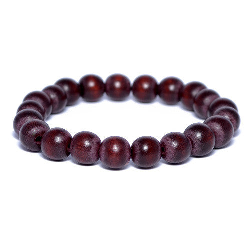 Chocolate Brown Wooden Bead Bracelet