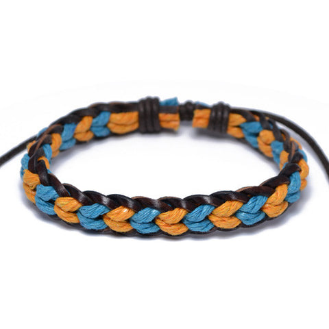 Men's Two-Tone Adjustable Surfer Bracelet