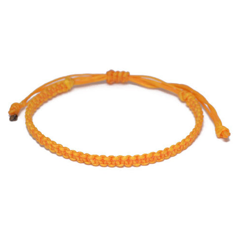Yellow Cotton Buddhist Bracelet for Men