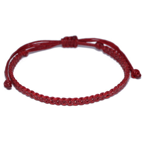 Men's Red Cotton Buddhist Bracelet