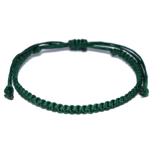 Green Cotton Buddhist Bracelet for Men
