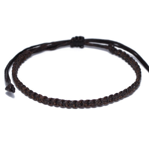 Brown Cotton Buddhist Bracelet for Men
