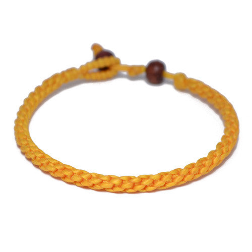 Men's Yellow Cotton Threaded Buddhist Bracelet