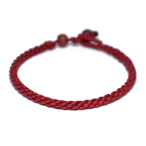 Red Cotton Threaded Buddhist Bracelet for Men