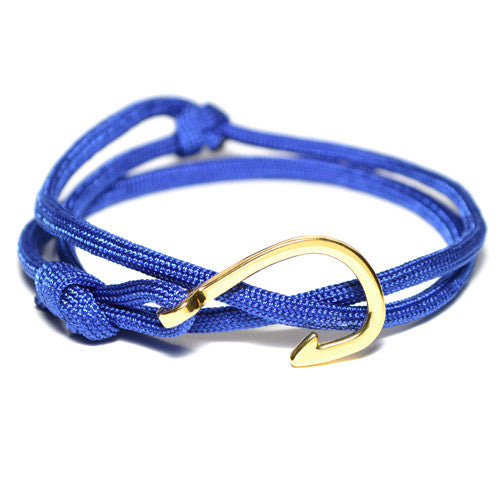 Men's Blue Wrap Hook Bracelet