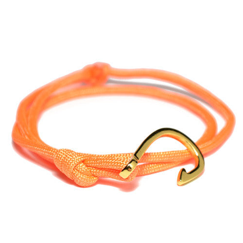 Men's Orange Wrap Hook Bracelet