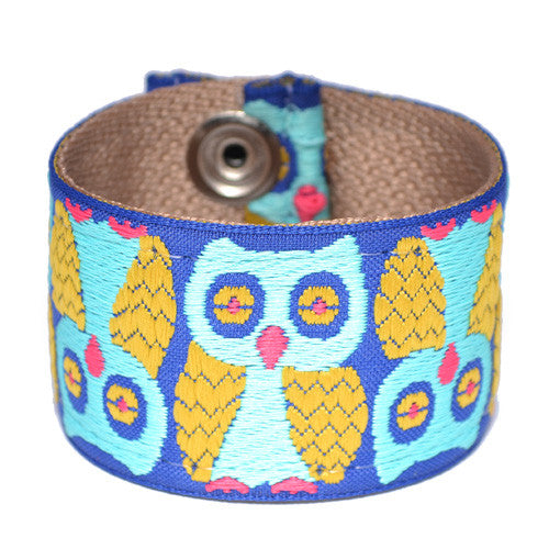 Souldier Guitar Strap Blue Owl Cuff Bracelet