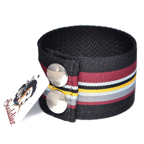 Souldier Providence Striped Guitar Strap Cuff Bracelet