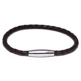 Men's Braided Brown Leather Bracelet