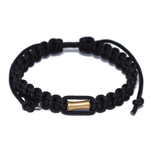 Black Nylon Adjustable Men's Bracelet