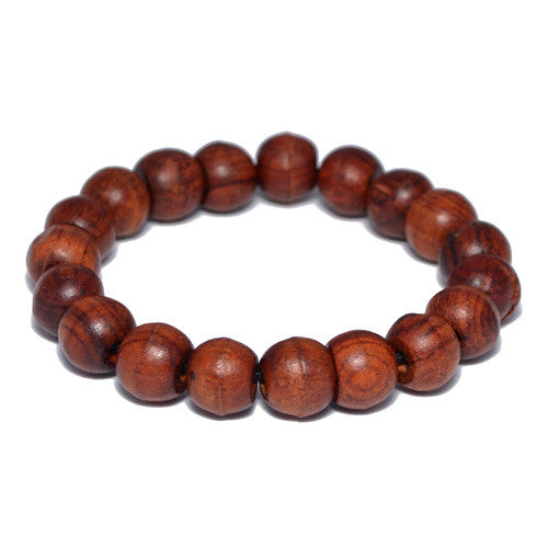 11mm Natural Wood Buddhist Bead Bracelet