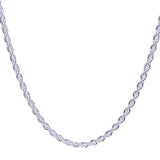 Men's 4mm Chrome Plated Rope Chain Necklace