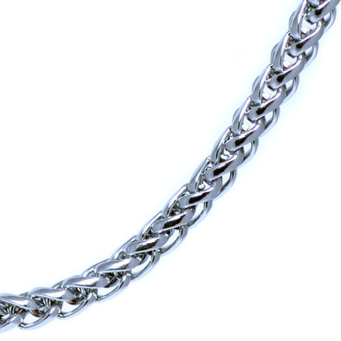 4mm Silver Plated Franco Chain Necklace For Men