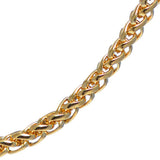4mm Yellow Gold Plated Franco Chain Necklace For Men