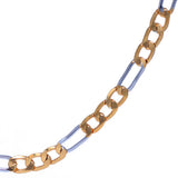 4mm Silver and Gold Plated Two Tone Figaro Chain Necklace for Men