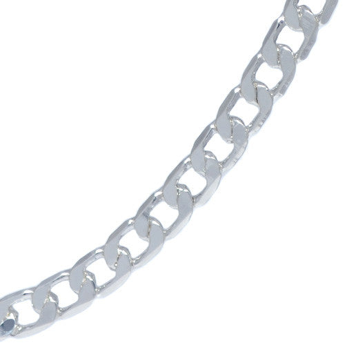 Men's 4mm Chrome Plated Curb Chain Necklace