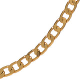 4mm Gold Plated Curb Chain Necklace For Men