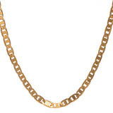 Men's 4mm Gold Plated Marina Link Chain Necklace