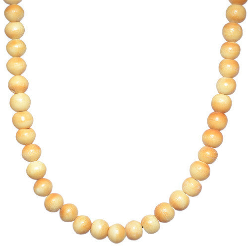 Handcrafted Brown and White Bone Beaded Necklace - Earth's Light – GlobeIn