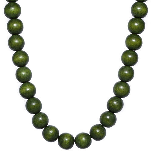 Dark Forest Wooden Bead Necklace