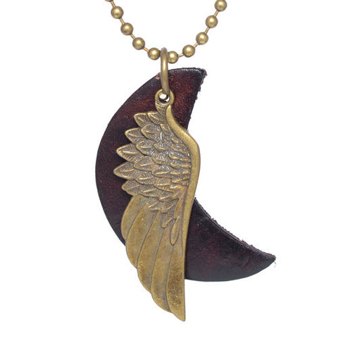 Men's Brass Wing Necklace