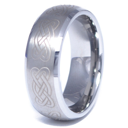 Men's Celtic Pattern Tungsten Alloy Ring