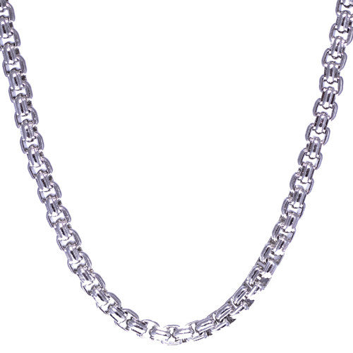 Stainless Steel Square Link Chain Necklace for Men