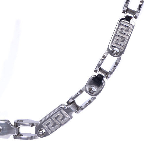 Men's Greek Design Stainless Steel Chain