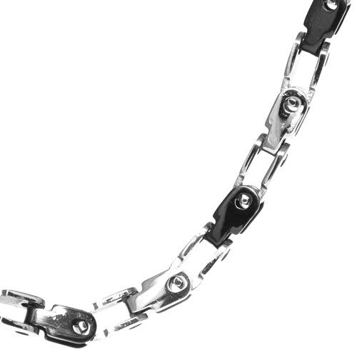 Men's Two-Tone Stainless Steel Link Necklace
